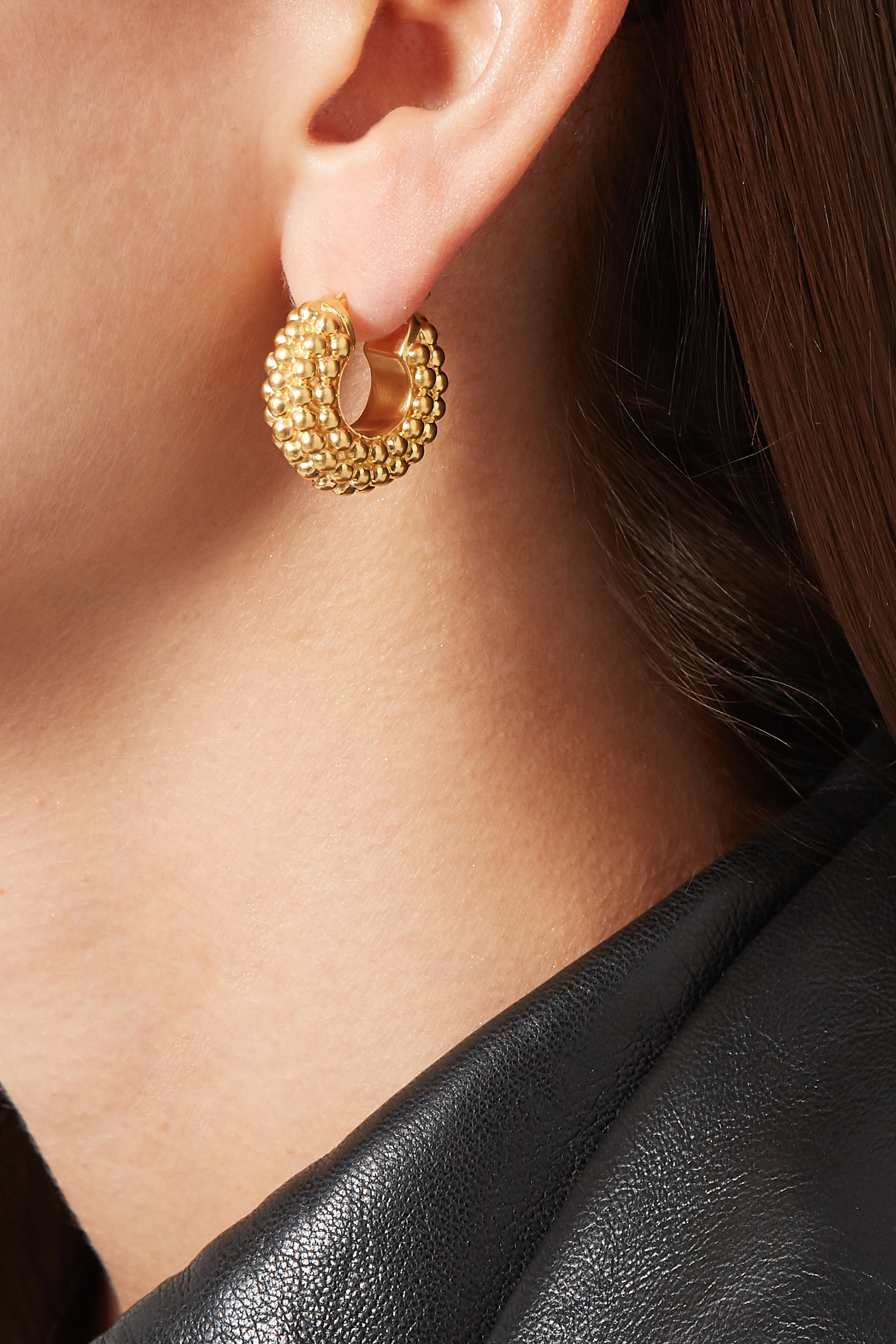 Baya Hoop Earrings, Gold Plated Sterling Silver