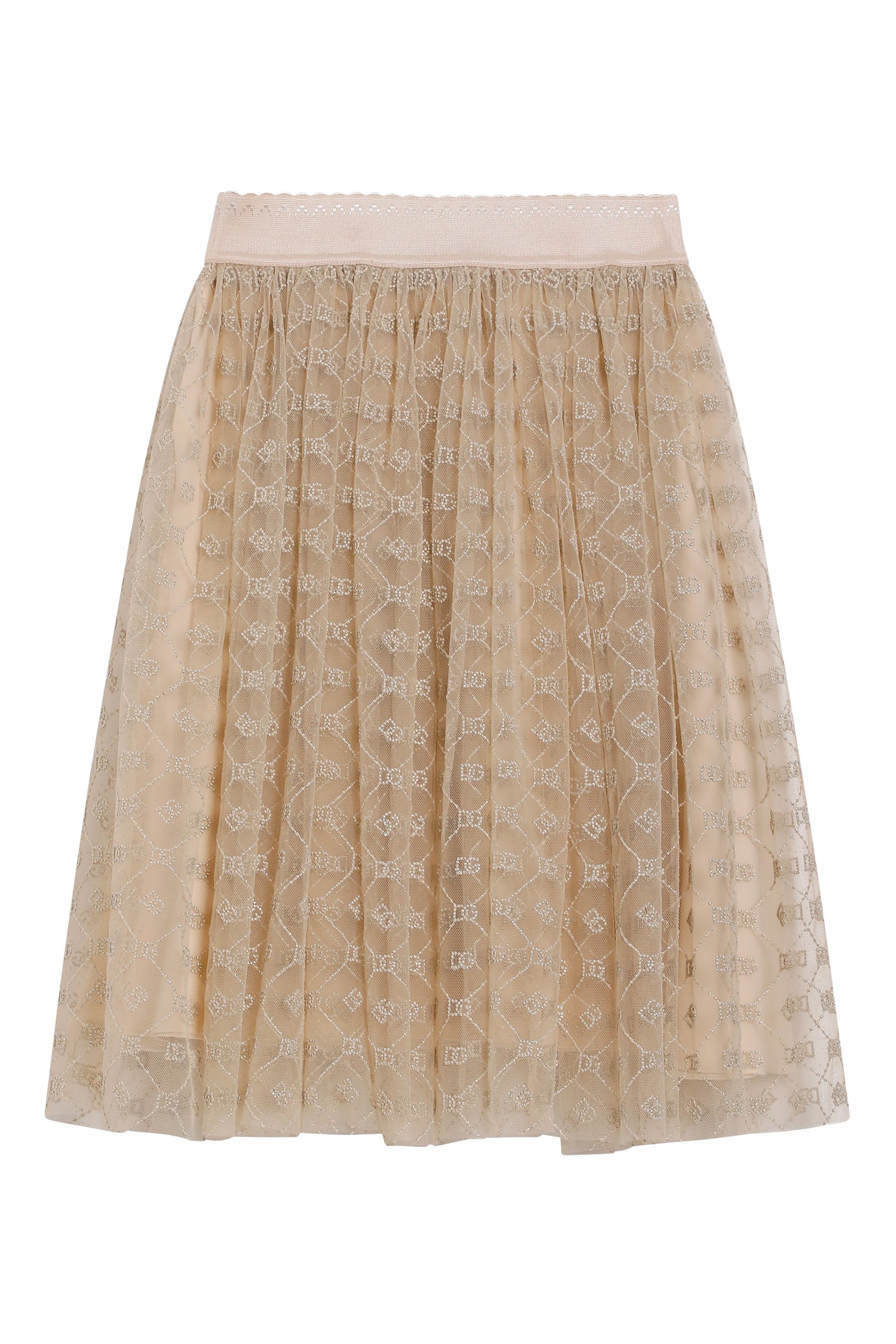 Kids Embroidered DG Tulle Skirt
