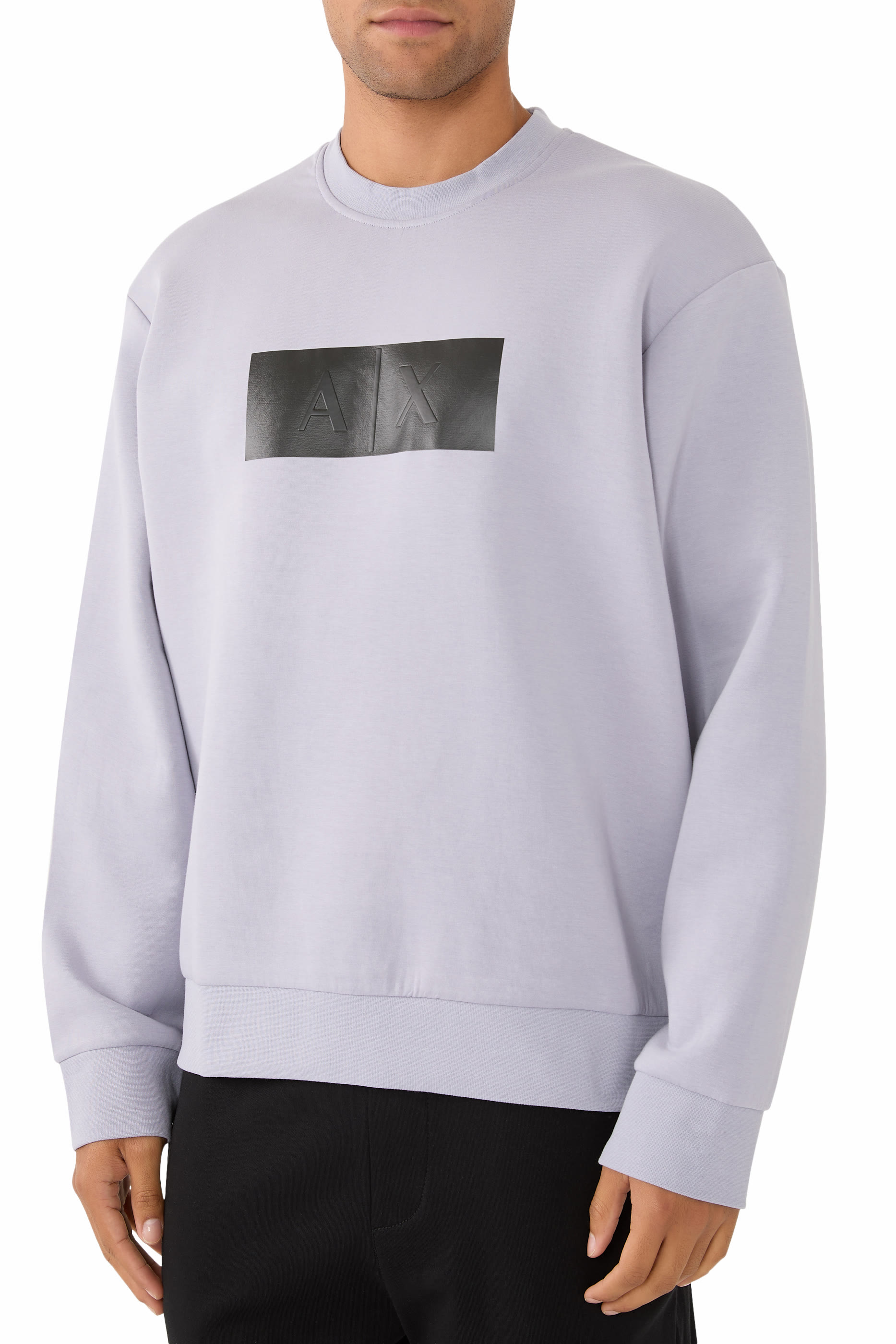 Crewneck Sweatshirt with Vinyl Logo Print