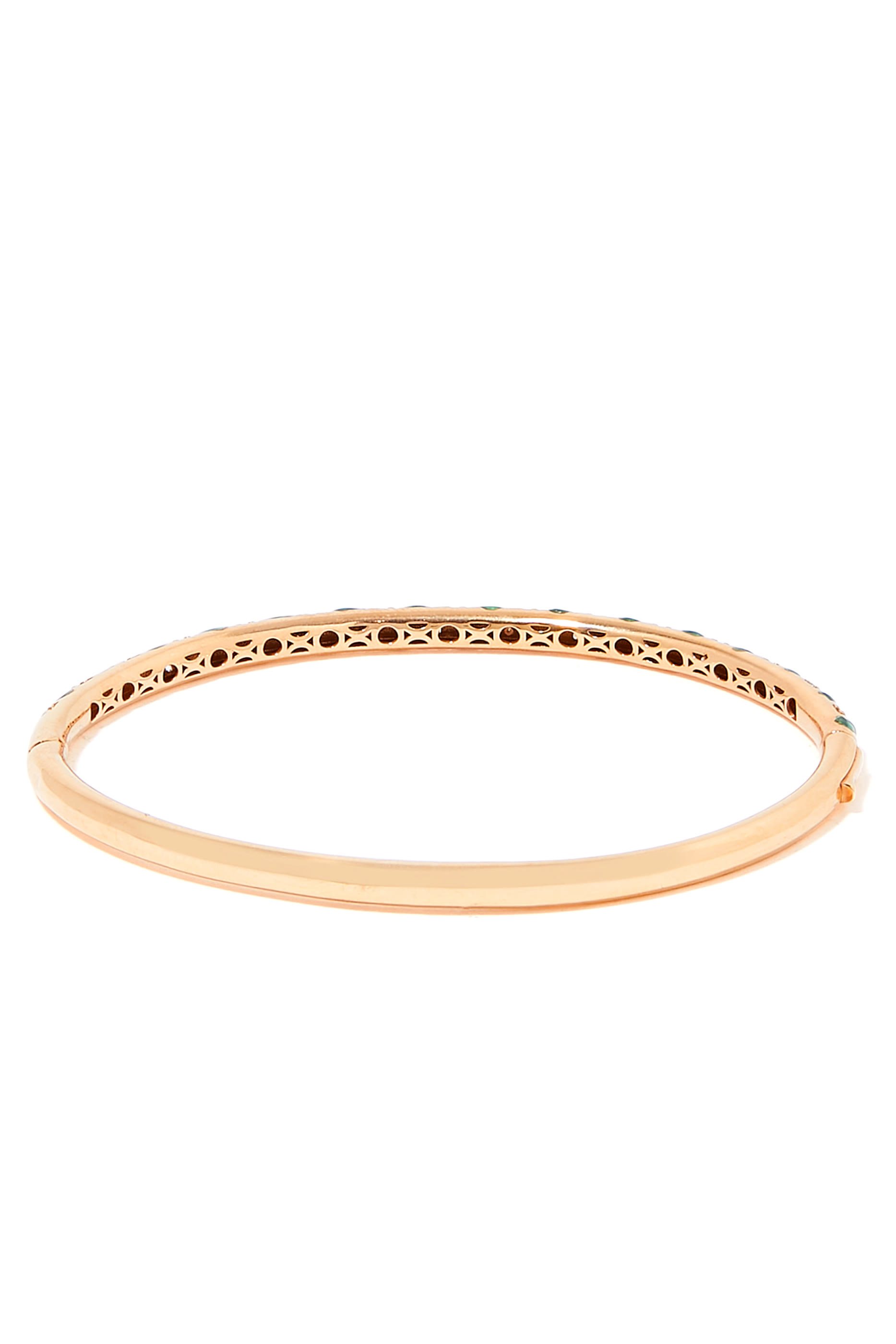 Tornado Bracelet, 18k Rose Gold with Green Mother of Pearl & Diamonds