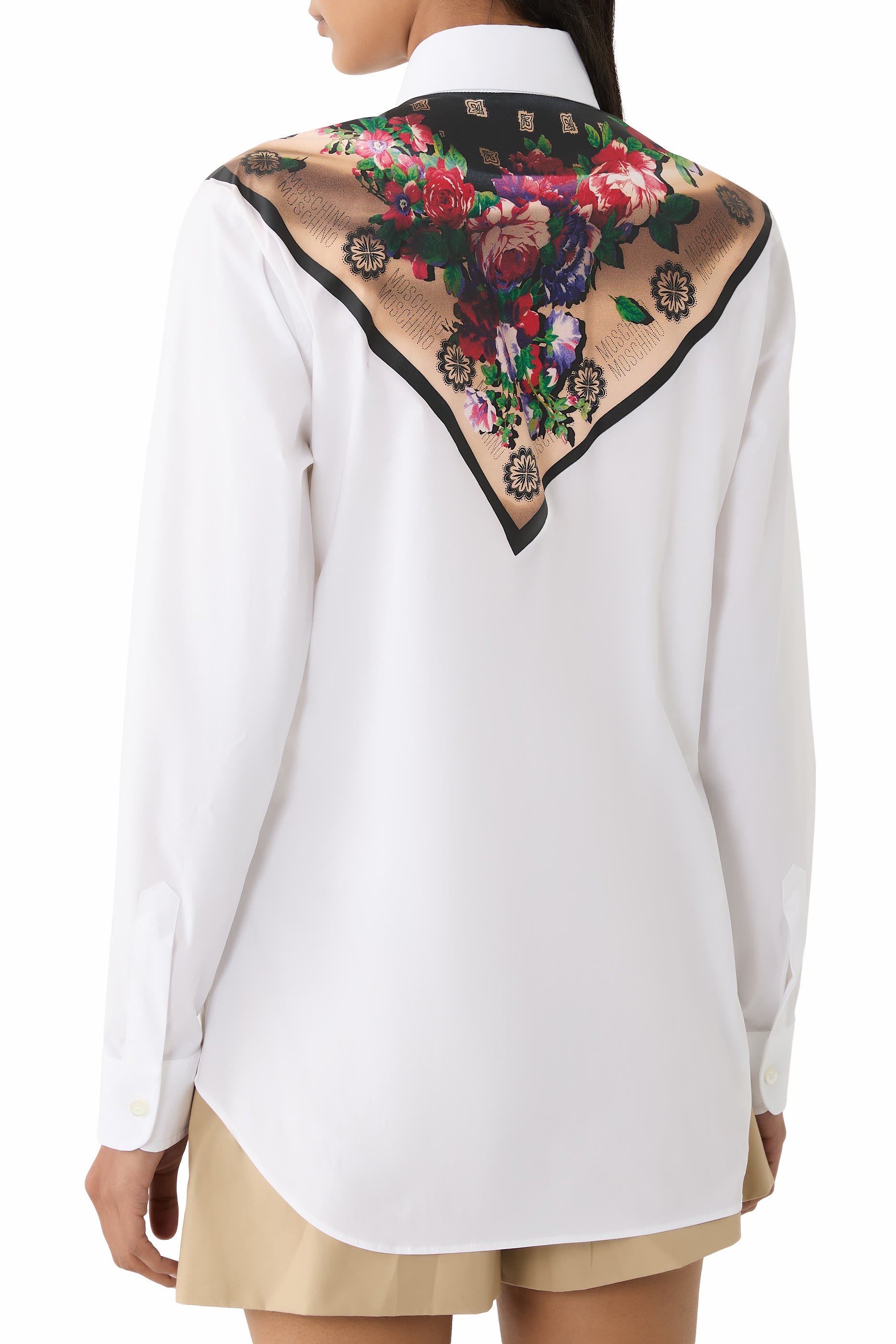  Scarf Printed Cotton Shirt