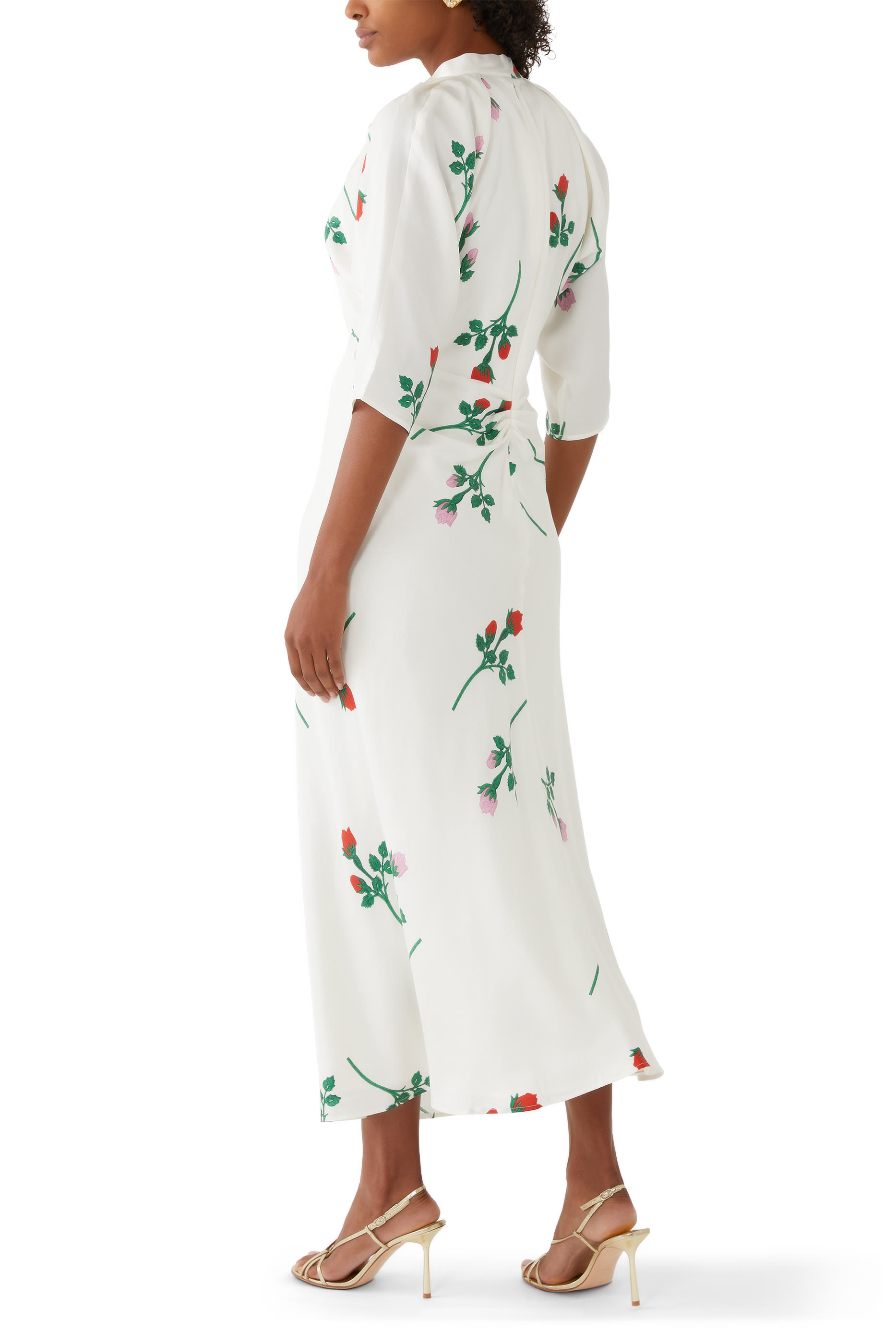Rosebud Tie Neck Dress