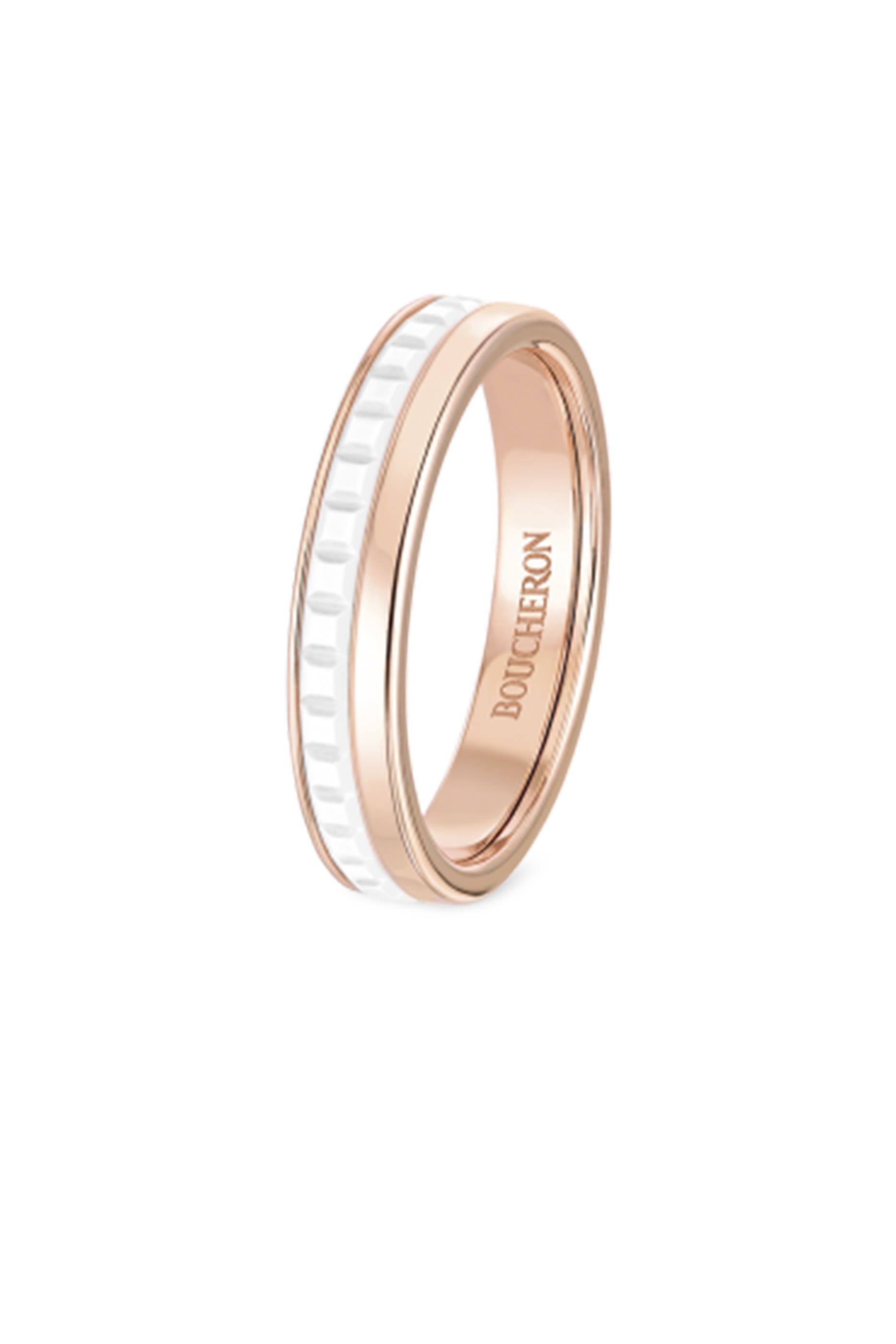 Quatre White Edition Wedding Band, 18k White Gold 