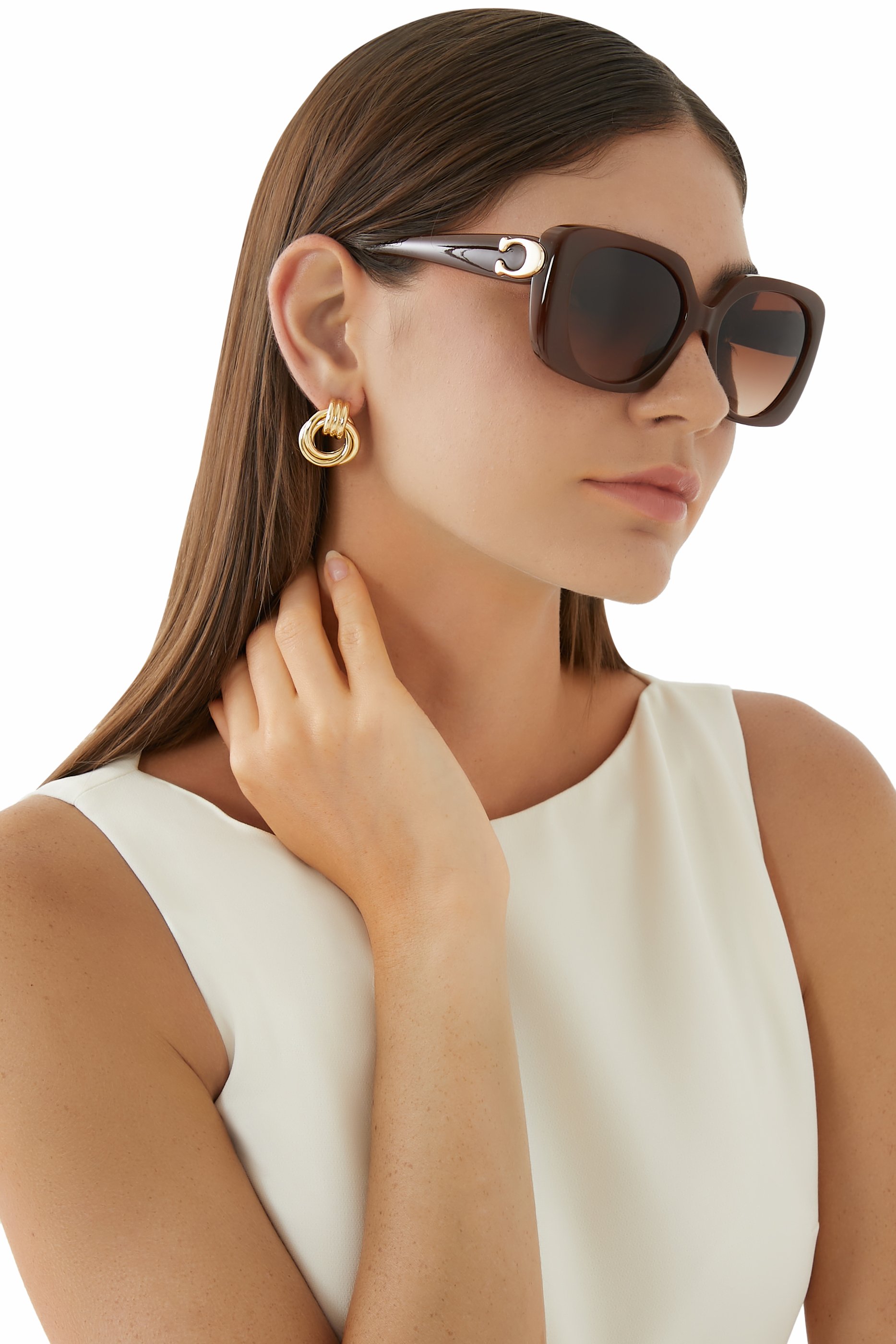 C Oversized Square Sunglasses