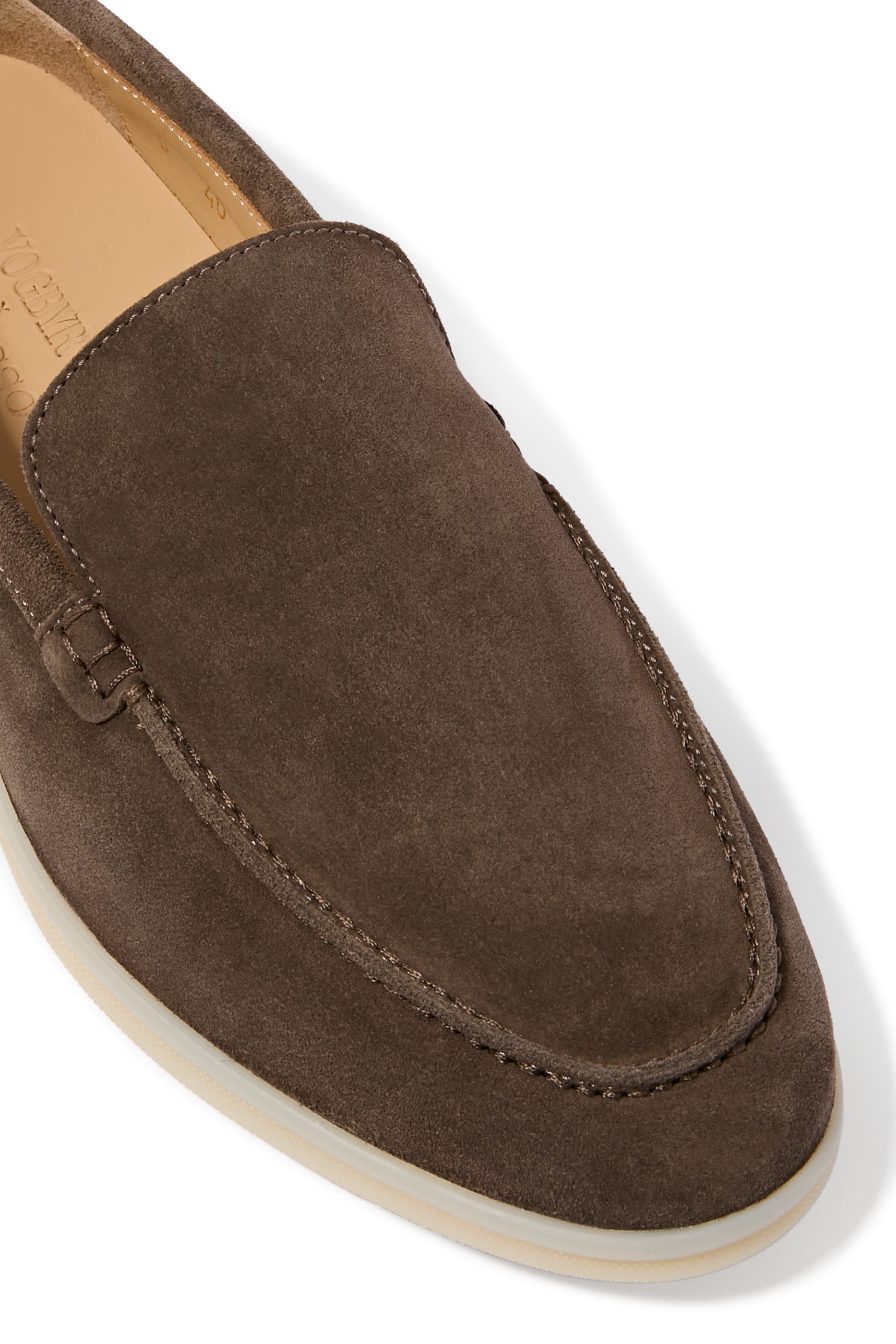 Ludovica Deep Taupe Suede Loafers