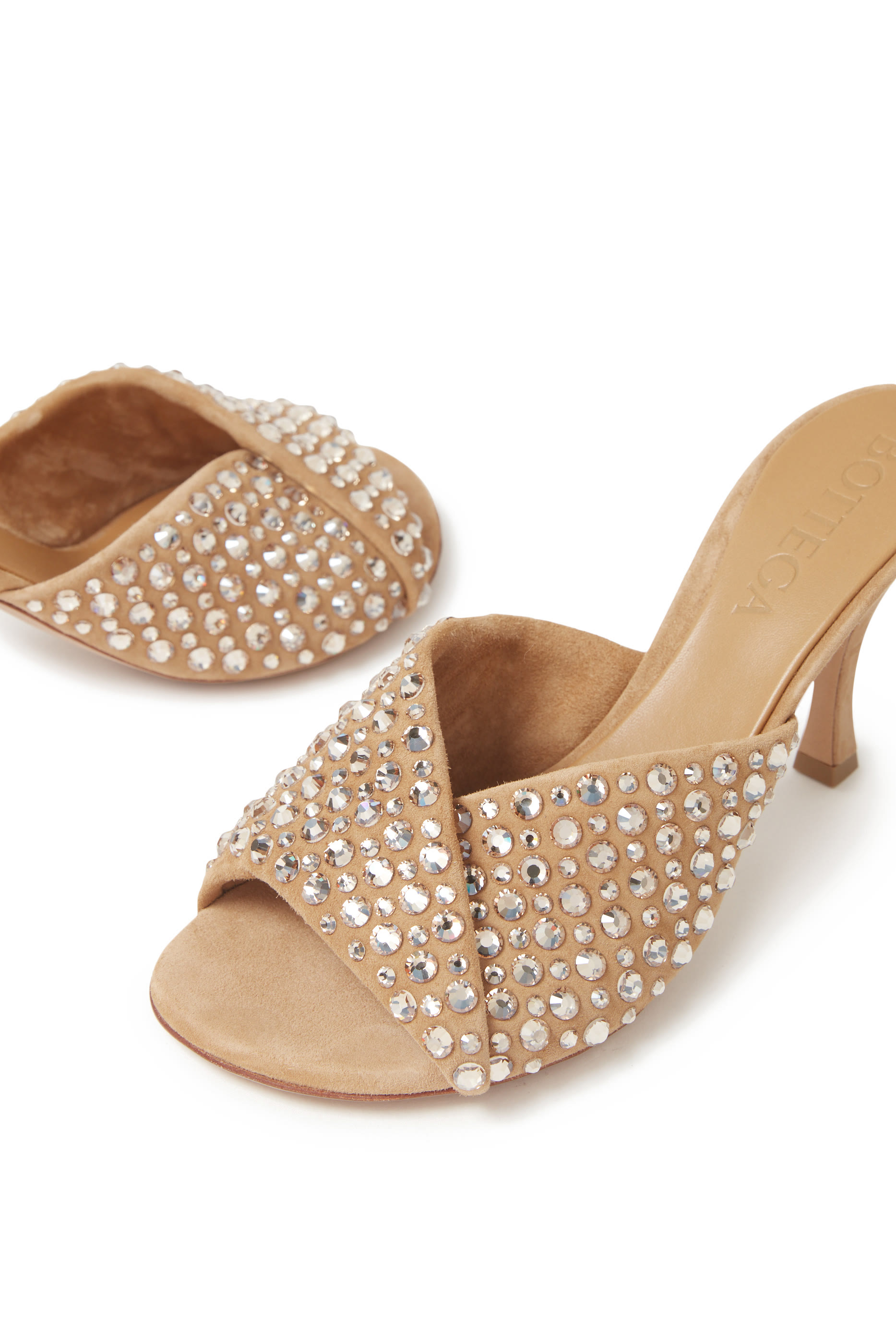 Blink 80 Rhinestone & Suede Mules