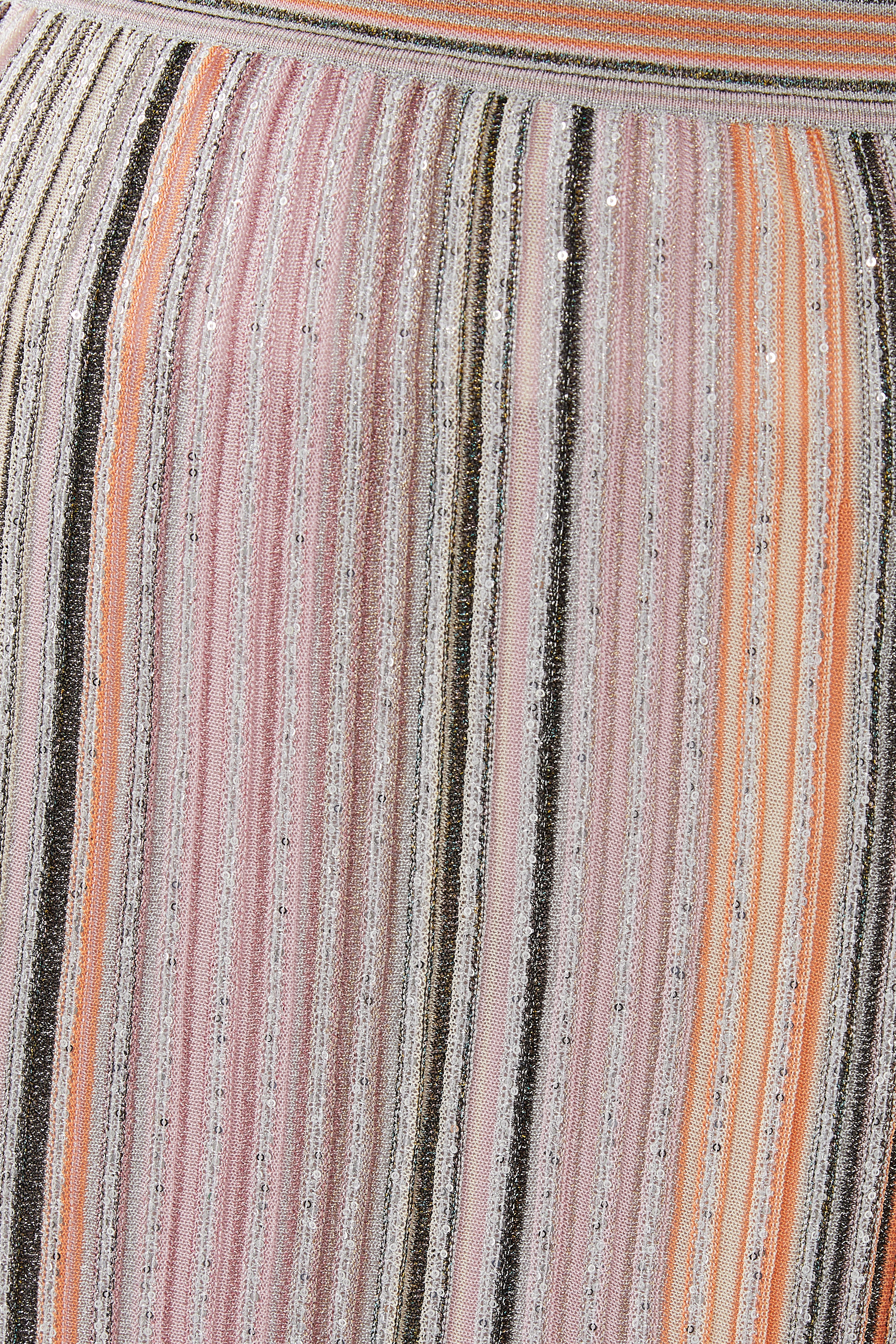 Partialized Sequinned Knit Maxi Skirt 